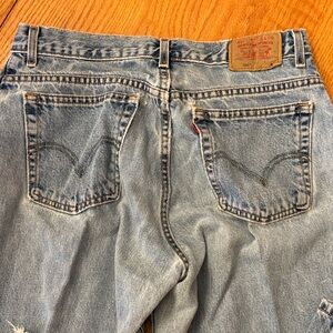 Levi's Light Blue Jeans - Classic Relaxed Fit, Tapered Leg 550 VINTAGE